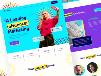 影响者营销机构登陆页面(Influencer Marketing Agency landing page)