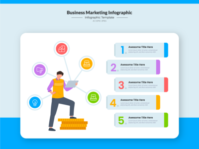 商业营销信息图表模板(Business Marketing Infographic Template)