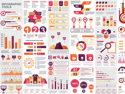 信息图表矢量设计模板 信息图形(Infographics Vector Design Template Info Graphics)