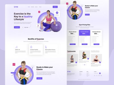 GYM - 健身登陆页面。(GYM - Fitness Landing Page.)