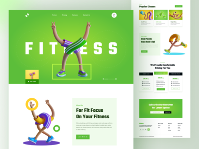 锻炼网站 UI 探索(Workout Website UI Explorations)