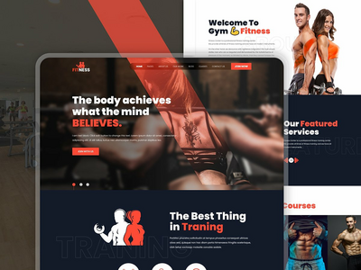 💪健身网页 UI 模板(💪Fitness Web Ui Template)