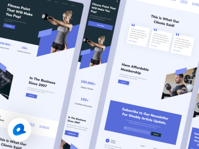 健身登陆页面(Fitness Landing Page)