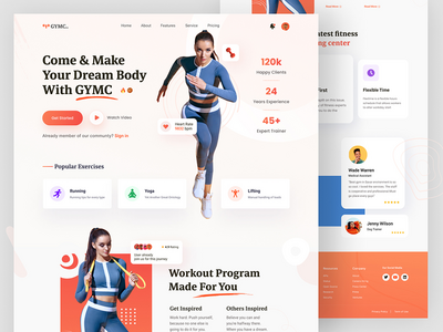 健身房登陆页面(Workout Gym Landing Page)