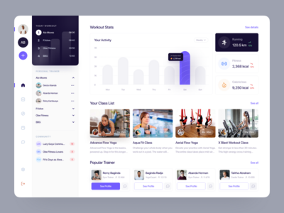 Fitnesso - 健身课程仪表板(Fitnesso - Fitness Class Dashboard)