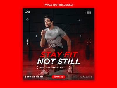 健身社交媒体帖子模板(Fitness Social Media Post Template)