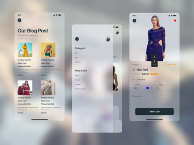 电子商务应用程序屏幕。(E Commerce App Screen.)