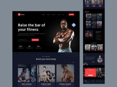健身网站登陆页面(Fitness Website Landing Page)