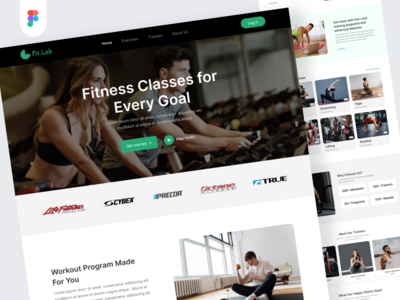 健身网站登陆页面概念(Fitness Website Landing Page Concept)