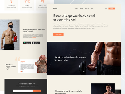 健身网页界面(Fitness Web Ui)
