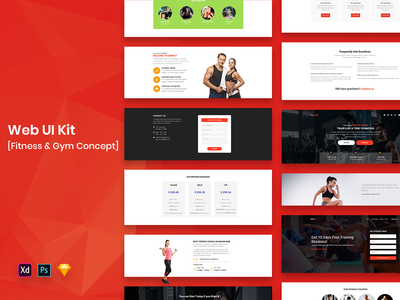 健身网络 UI 套件(Fitness Web UI Kit)