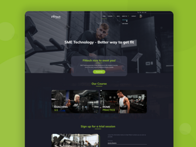 健身网站 UI 模板(Fitness Website UI Template)