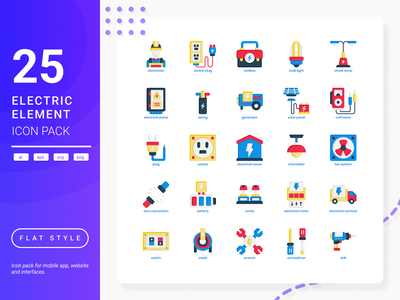 电气元件图标包(Electric Element Icon Pack)