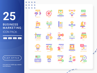 商业营销图标包(Business Marketing Icon Pack)