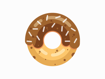 平的美味甜甜圈图(Flat Yummy Donuts Illustration)