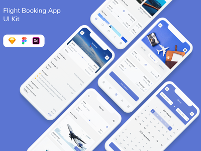 航班预订应用程序 UI 套件(Flight Booking App UI Kit)