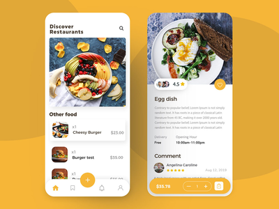 美食餐厅应用程序 ui 套件(Food Restaurants App ui kit)