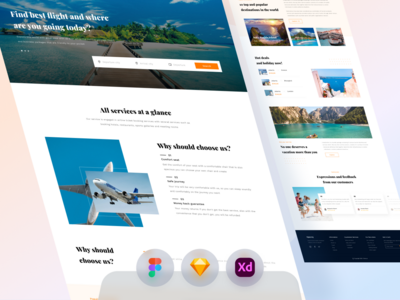 航班预订登陆页面(Flight Booking Landing Page)