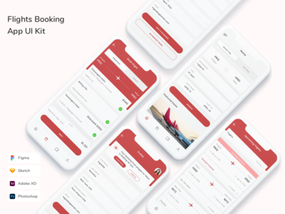 航班预订应用程序 UI 套件(Flights Booking App UI Kit)
