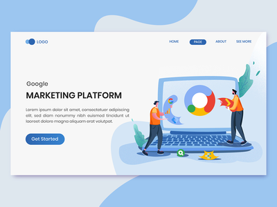 营销平台登陆页面(Marketing Platform Landing Page)
