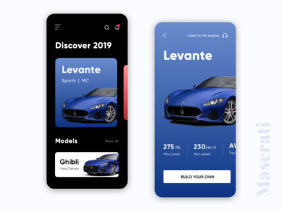 玛莎拉蒂移动 UI 设计理念(Maserati Mobile Ui Design Concept)