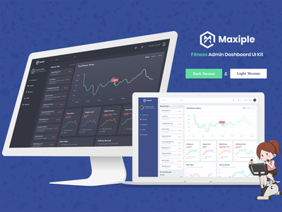 Maxiple - 健身管理仪表板 UI 套件(Maxiple - Fitness Admin Dashboard UI Kit)