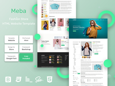Meba时装店HTML网页模板V1.0(Meba Fashion Store HTML Web Template V1.0)