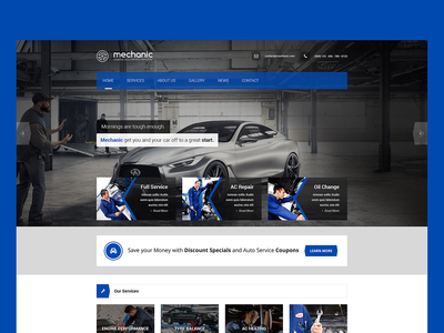 机械师 - 汽车服务和维修车间模板(Mechanic - Car Service & Repair Workshop Template)