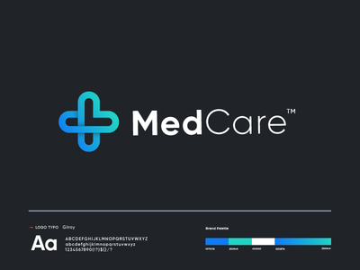 医疗保健标志设计(MedCare logo design)