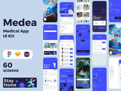 Medea - 医疗应用程序 UI 套件(Medea -  Medical App UI Kit)