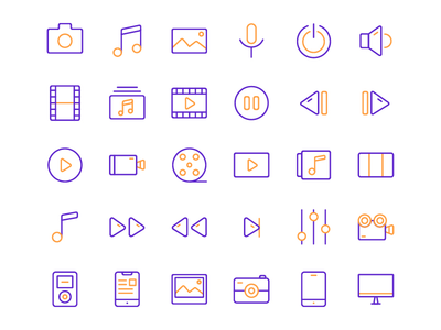 双色调媒体图标(Duotone Media Icon)