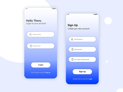 登录应用界面(login App UI)