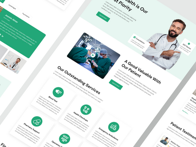 医疗网站登陆页面设计(Medical Web Landing Page Design)