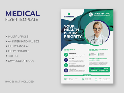 医疗/健康传单模板(Medical/Health Flyer Template)