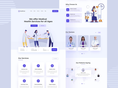 医疗保健登陆页面(Medical & Healthcare Landing Page)