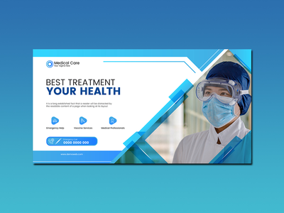 医疗保健社交媒体横幅模板(Medical Healthcare Social Media Banner Template)