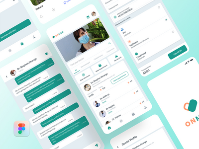 在线医疗移动应用程序（高级屏幕）(Online Medical Mobile App (Premium Screens))