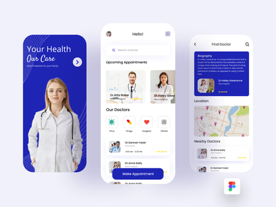 医疗移动应用程序设计UI(Medical Mobile App Design Ui)