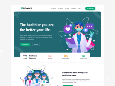 医疗服务登陆页面 - 标题探索(Medical Service Landing Page - Header Exploration)