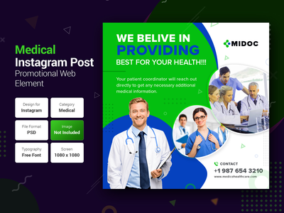Square Medical Healthcare 促销网站特价横幅(Square Medical Healthcare promotion web Special offer banner)