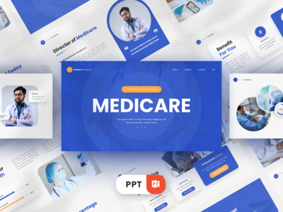 医疗保险简报模板(Medicare Powerpoint Template)