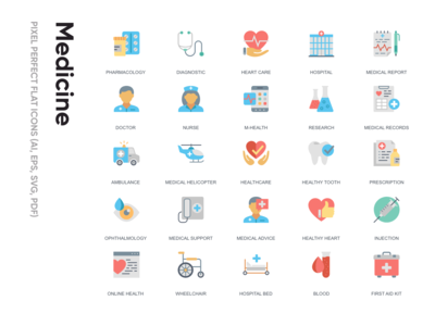 平面图标-医学(Flat Icon - Medicine)