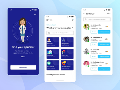 Medicos 移动应用程序 UI 套件(Medicos Mobile App Ui Kit)