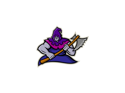 连帽中世纪刽子手吉祥物(Hooded Medieval Executioner Mascot)