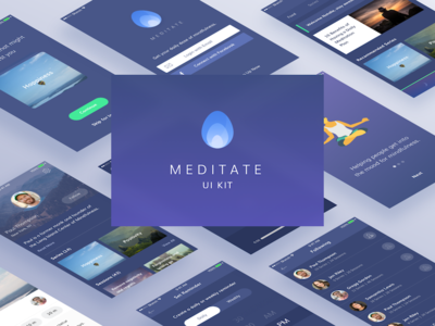 冥想 iOS UI 工具包(Meditate iOS UI Kit)