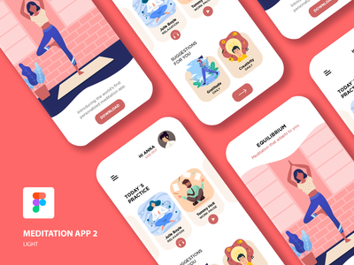 冥想 - 应用程序 UI 工具包(Meditation - Apps UI Kit)
