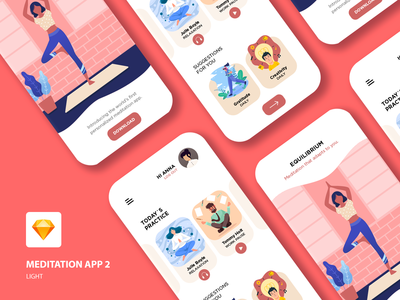 冥想 - 应用程序 UI 工具包(Meditation - Apps UI Kit)