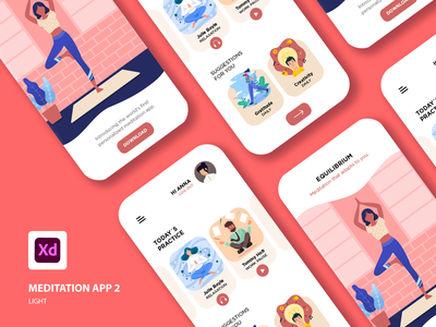 冥想 - 应用程序 UI 工具包(Meditation - Apps UI Kit)