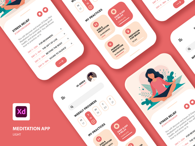 冥想 - 应用程序 UI 工具包(Meditation - Apps UI Kit)