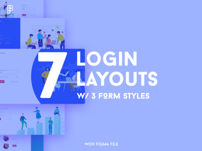 7 种登录布局，带 3 种表单样式(7 Login Layout w/ 3 Form Styles)
